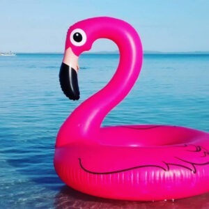 ružičasti flamingo za plivanje