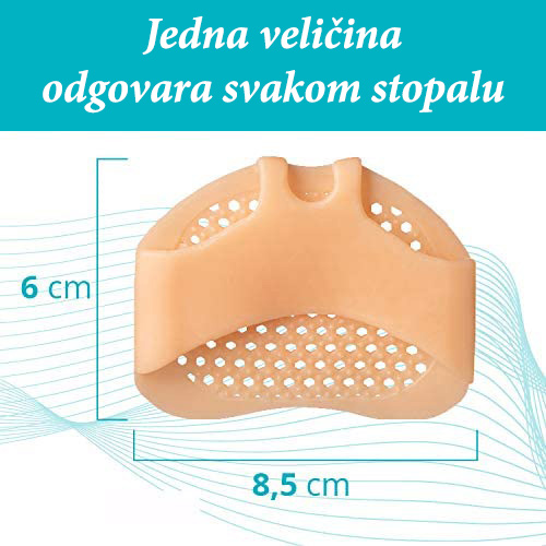 Ulošci od silikona za prednji deo stopala