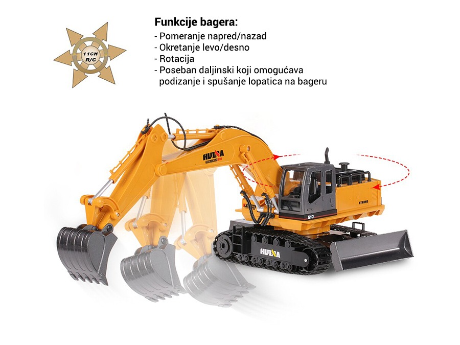 Igračka bager na daljinsko upravljanje