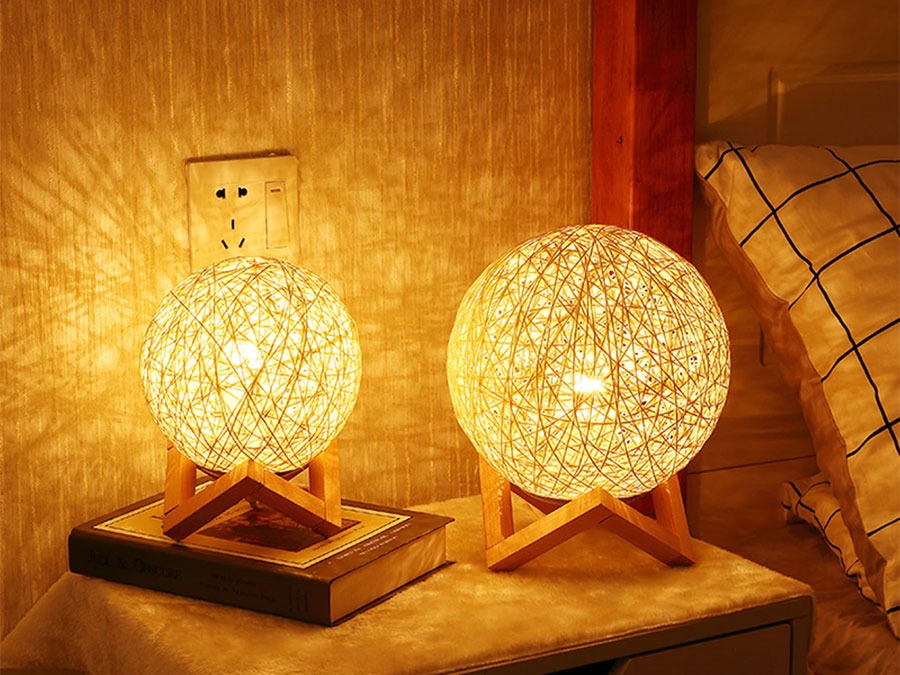 Klupko lampa od ratana